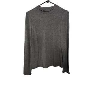 Shinestar Turtleneck Women's Size Medium Contouring Long Sleeve Cozy Grey Modest